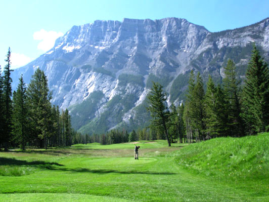 Golfing at the Banff Springs Golf Course